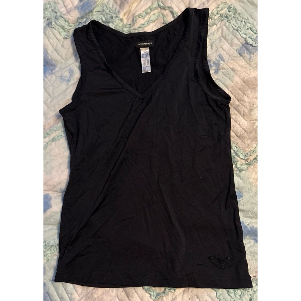 Emporio Armani Underwear Women's Black Undershirt Shaping Tank Top, Size Small
